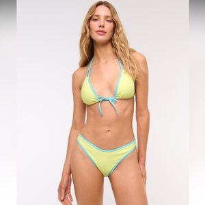 A&F tie-front triangle top and high leg cheeky bikini